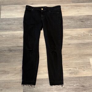 Black Distressed Women's Jeans